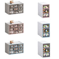 Transparent Rabbit Desktop Storage Organiser, 3 Grid - Blue - view 3
