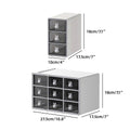 Transparent Rabbit Desktop Storage Organiser, 3 Grid - Blue - view 4