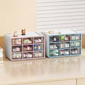 Transparent Rabbit Desktop Storage Organiser, 3 Grid - Blue - view 5