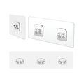 Transparent Seamless No-Drill Bathroom Wall Hooks, Pack of 12 - view 2