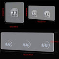 Transparent Seamless No-Drill Bathroom Wall Hooks, Pack of 12 - view 3