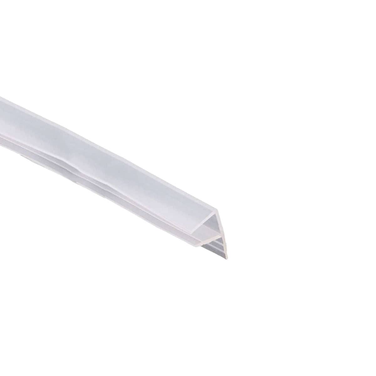 Transparent Silicone F-Shape Seal Strip for Glass Doors and Windows - 0.6cm x 100cm