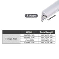 Transparent Silicone F-Shape Seal Strip for Glass Doors and Windows - 0.6cm x 100cm - view 3