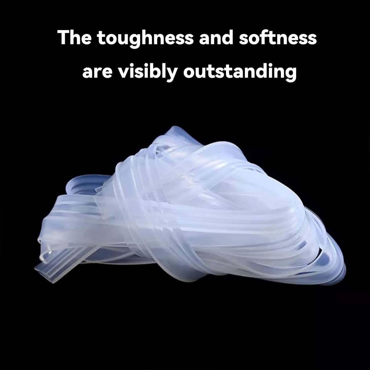 Transparent Silicone F-Shape Seal Strip for Glass Doors and Windows - 1.2cm x 100cm - view 4