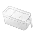 Transparent Small Desktop Fish Tank with Three Divisions - Without Cover