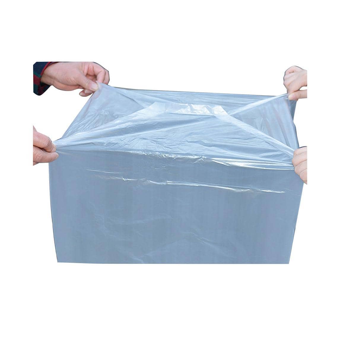 Transparent Square-Bottom Carton Liner Bags, Pack of 50 - 40 x 30 x 55 cm