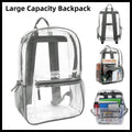 Transparent Waterproof PVC Backpack for School and Travel, Large Capacity