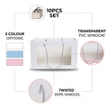 Transparent Window Gift Bags, Pack of 10 - Pink - view 5