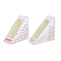 Transparent Window Sandwich Boxes Disposable Food Safe Leakproof, Pack of 100 - White Icon Print - view 3