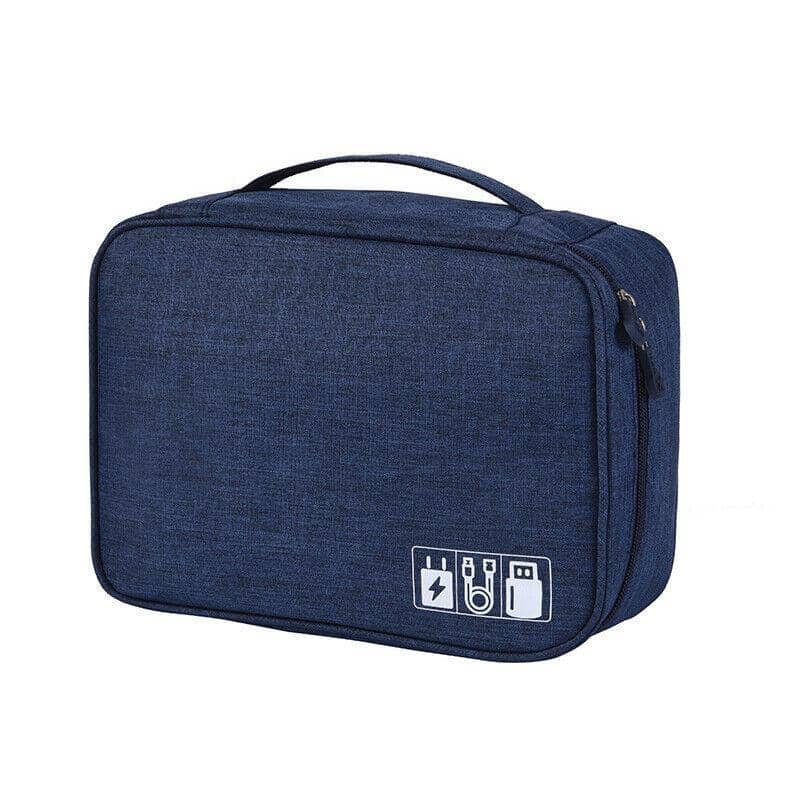 Travel Cable Organiser Bag for Chargers and Electronic Accessories - Navy