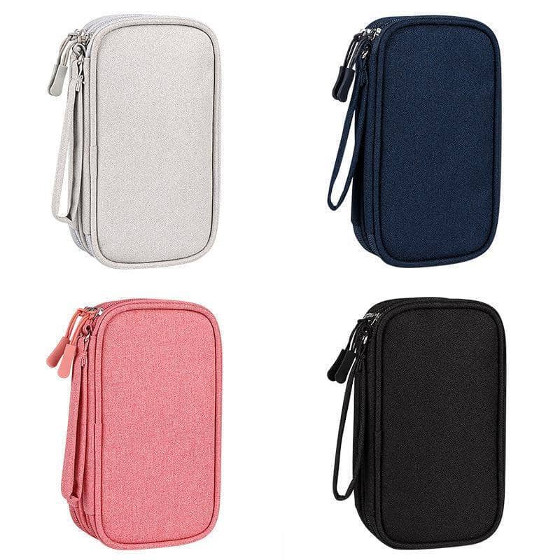 Travel Cable Organiser Pouch for Chargers and Electronics - Coral Pink - view 3
