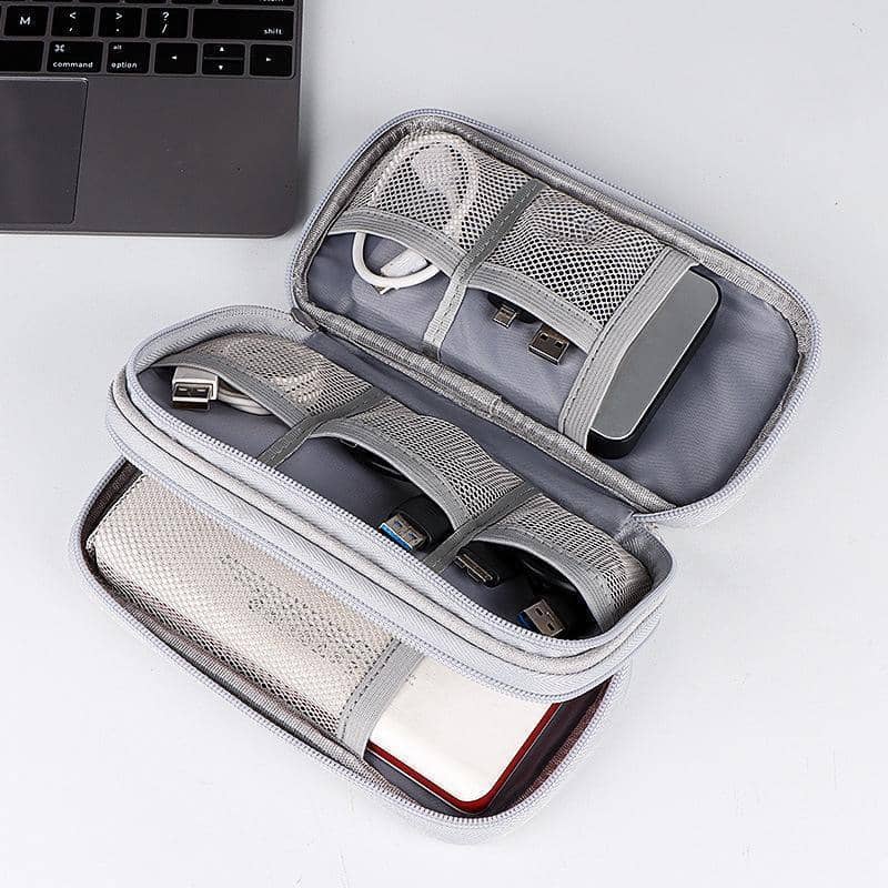 Travel Cable Organiser Pouch for Chargers and Electronics - Coral Pink - view 5