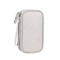 Travel Cable Organiser Pouch for Chargers and Electronics - Light Grey