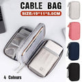 Travel Cable Organiser Pouch for Chargers and Electronics - Light Grey - view 2