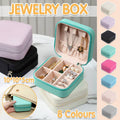 Travel Jewellery Organiser Box, PU Leather - Black, 10 x 10 x 5cm - view 2