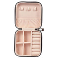 Travel Jewellery Organiser Box, PU Leather - Mint Green, 10 x 10 x 5cm - view 3