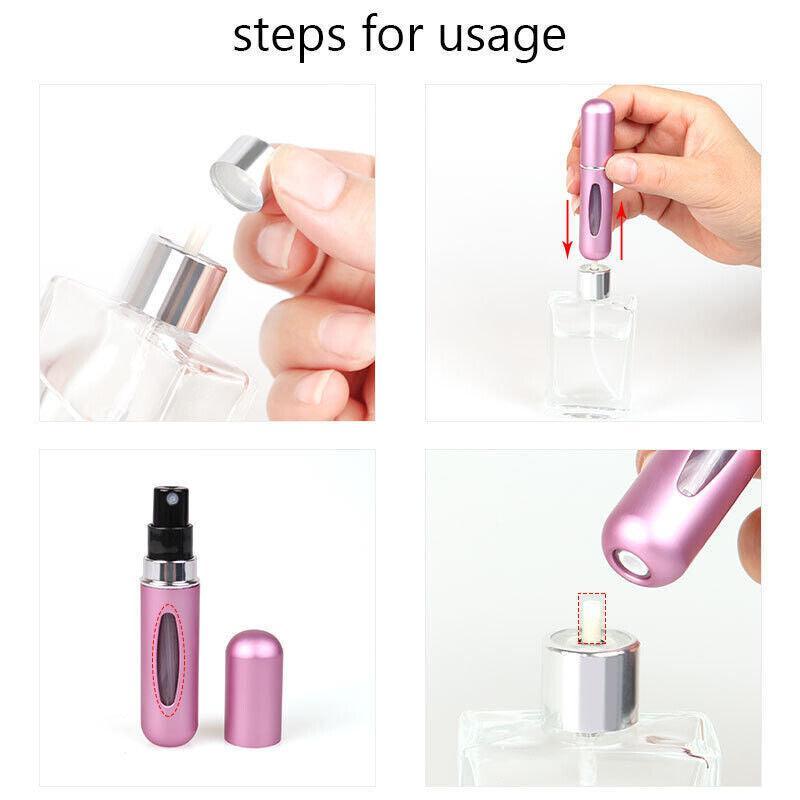 Travel Mini Refillable Perfume Atomiser Spray Bottle 5ml - Gold - view 11