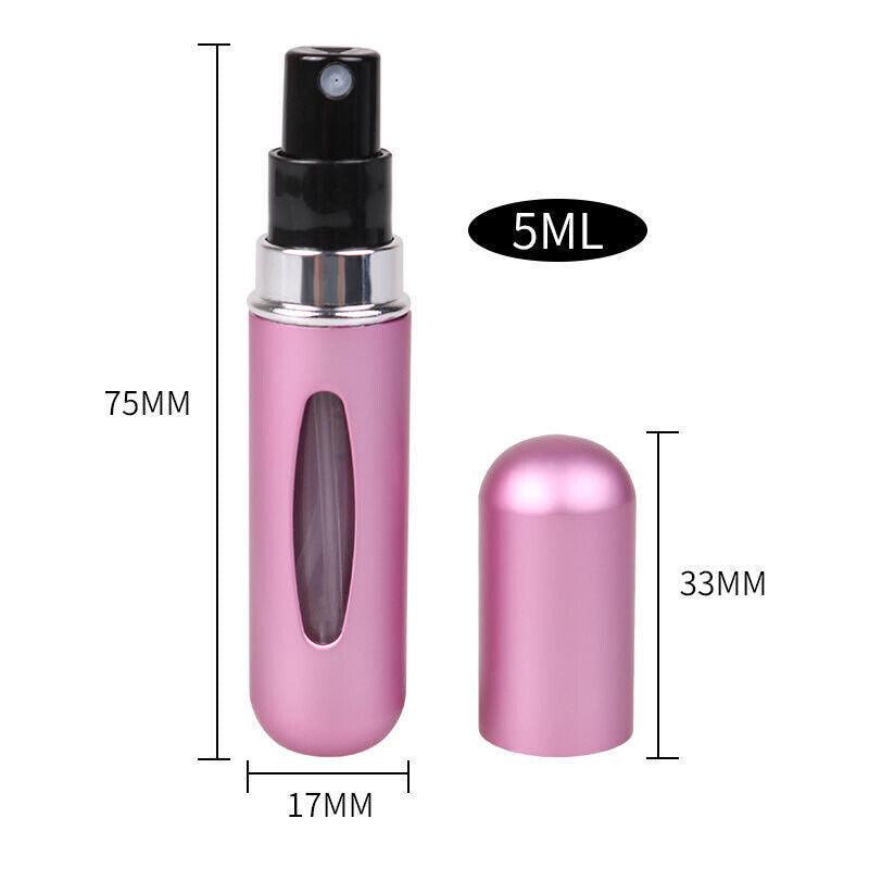 Travel Mini Refillable Perfume Atomiser Spray Bottle 5ml - Pink - view 6
