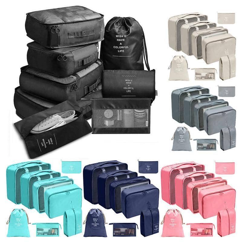 Travel Packing Cubes, Set of 8 - Beige - view 3