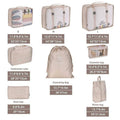 Travel Packing Cubes, Set of 8 - Beige - view 4