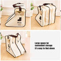 Travel Shoe Bag for Boots, Beige Dustproof Storage with Clear Window, Pack of 4 - view 4