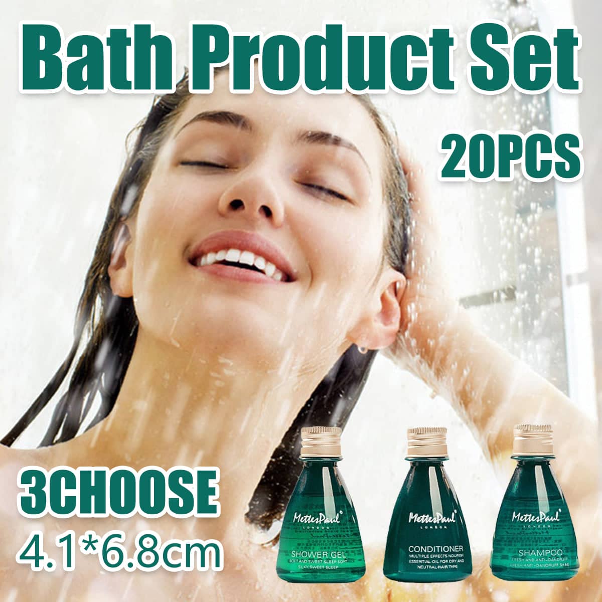 Travel Size Conditioner Bottles - Pack of 20, Emerald Green - view 2