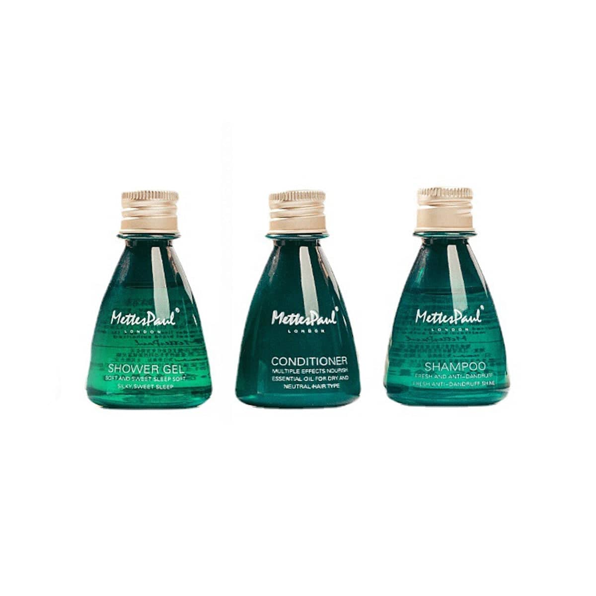 Travel Size Shower Gel Bottles - Pack of 20, Emerald Green - view 3