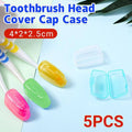 Travel Toothbrush Head Cover Caps Case for Outdoor Use, Pack of 5