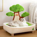 Tree Shape Cat Scratching Board Bed with Velvet Nest - view 5