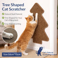 Tree Shape Wall Mounted Cat Scratching Board, Durable Sisal and Wood Backing
