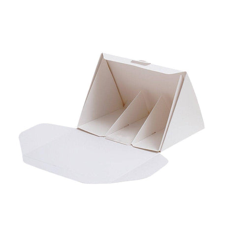 Triangle Cake Boxes for Sandwiches and Cakes, Pack of 20 - White, Large (18 x 14 x 14 cm)