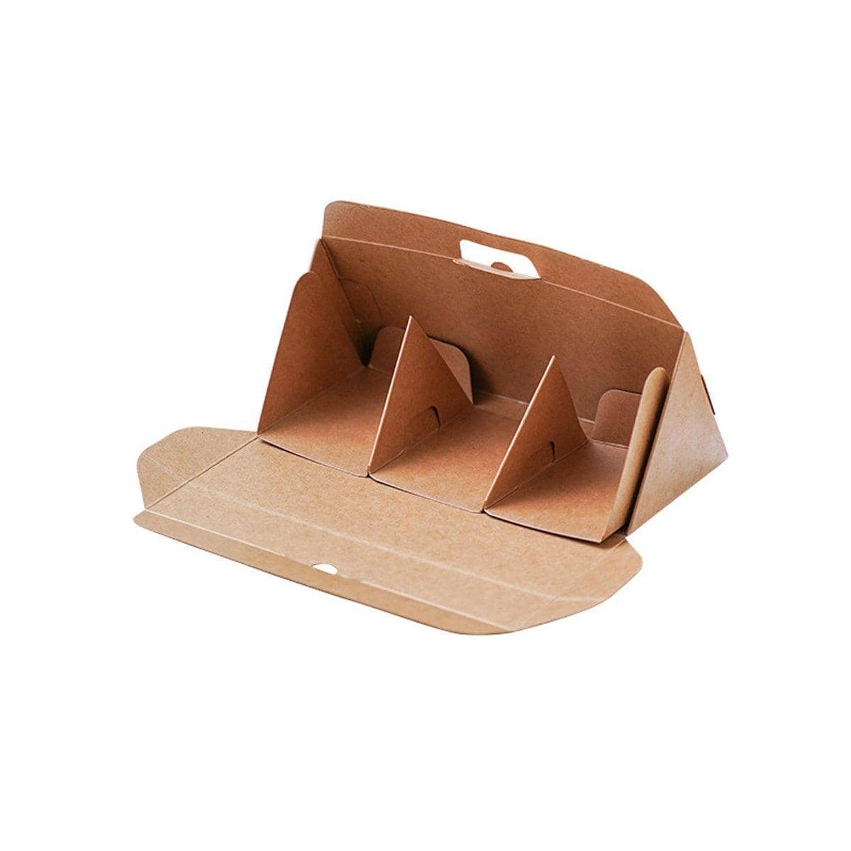 Triangle Cake Boxes for Sandwiches, Pack of 20 - Khaki, Small (18 x 8.5 x 8.5 cm)