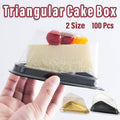 Triangle Cake Slice Boxes with Clear Lid, Pack of 100 - Black, 8 x 15 x 7 cm - view 2
