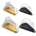 Triangle Cake Slice Boxes with Clear Lid, Pack of 100 - Black, 8 x 15 x 7 cm - view 4