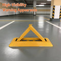 Triangle Foldable Residential Parking Space Lock in Steel, Yellow - view 4