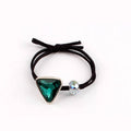 Triangle Gem Elastic Hair Tie for Women - Green