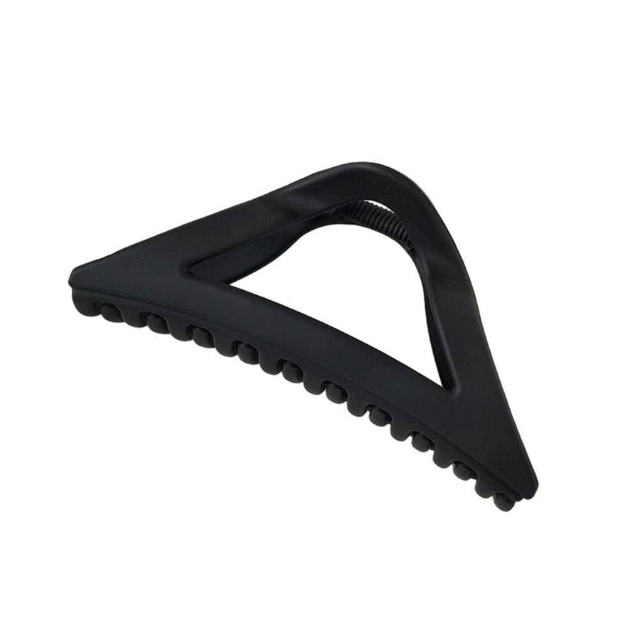 Triangle Hair Claw Clip for Ponytails and Buns - Black
