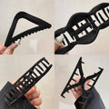 Triangle Hair Claw Clip for Ponytails and Buns - Black - view 5