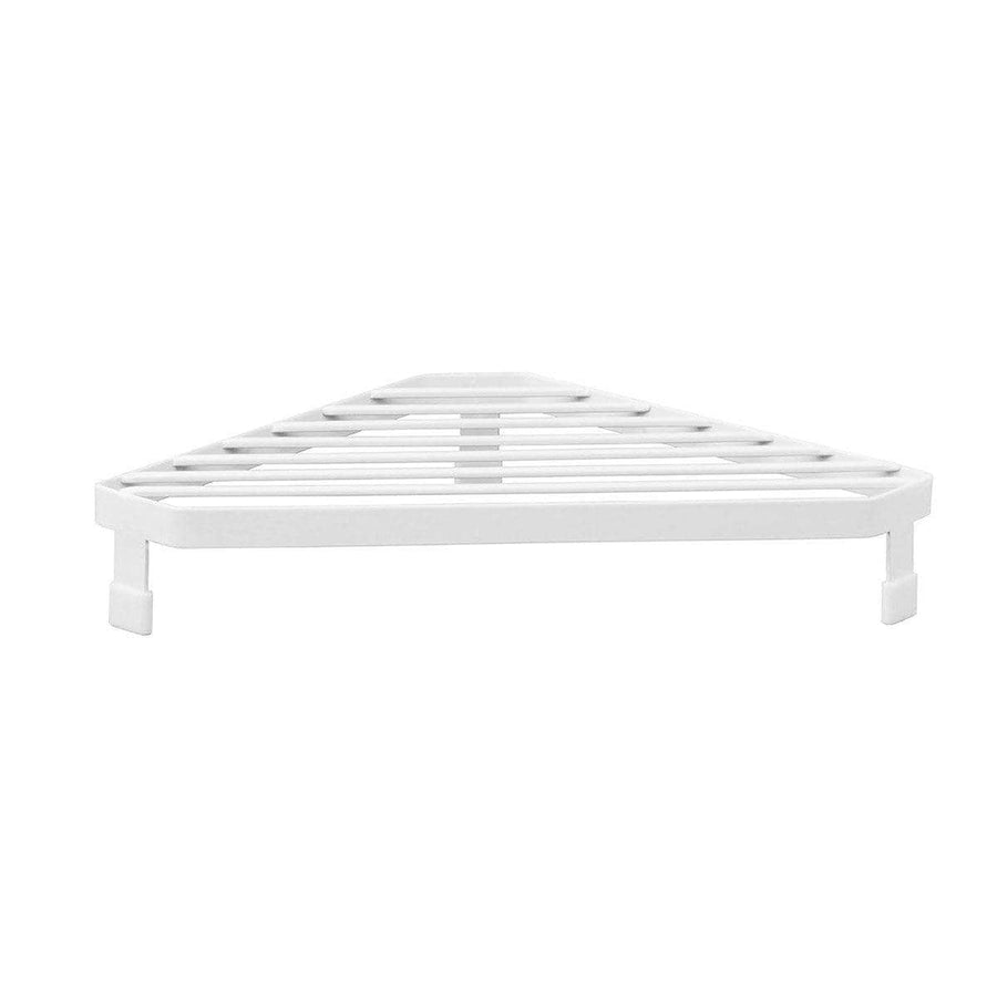 Triangle Kitchen Corner Shelf, Countertop Organiser - White