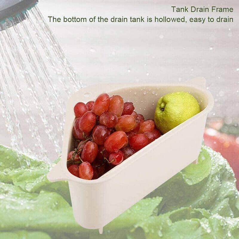Triangle Kitchen Sink Drain Basket with Suction Cup - Beige - view 3