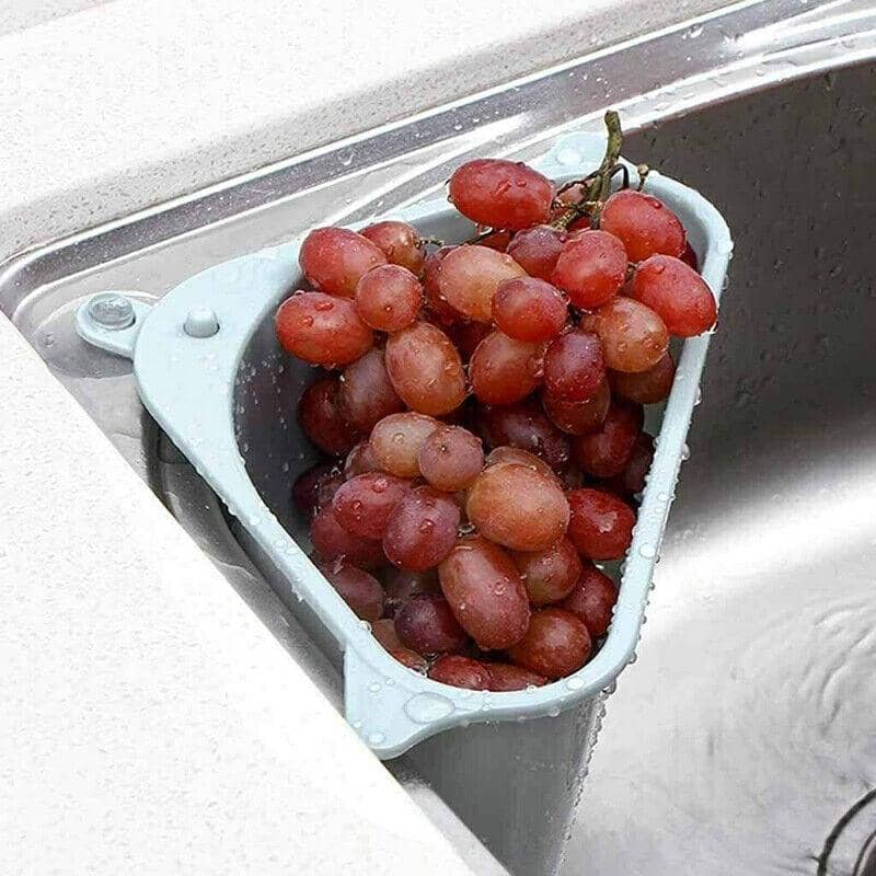 Triangle Kitchen Sink Drain Basket with Suction Cup - Grey - view 5