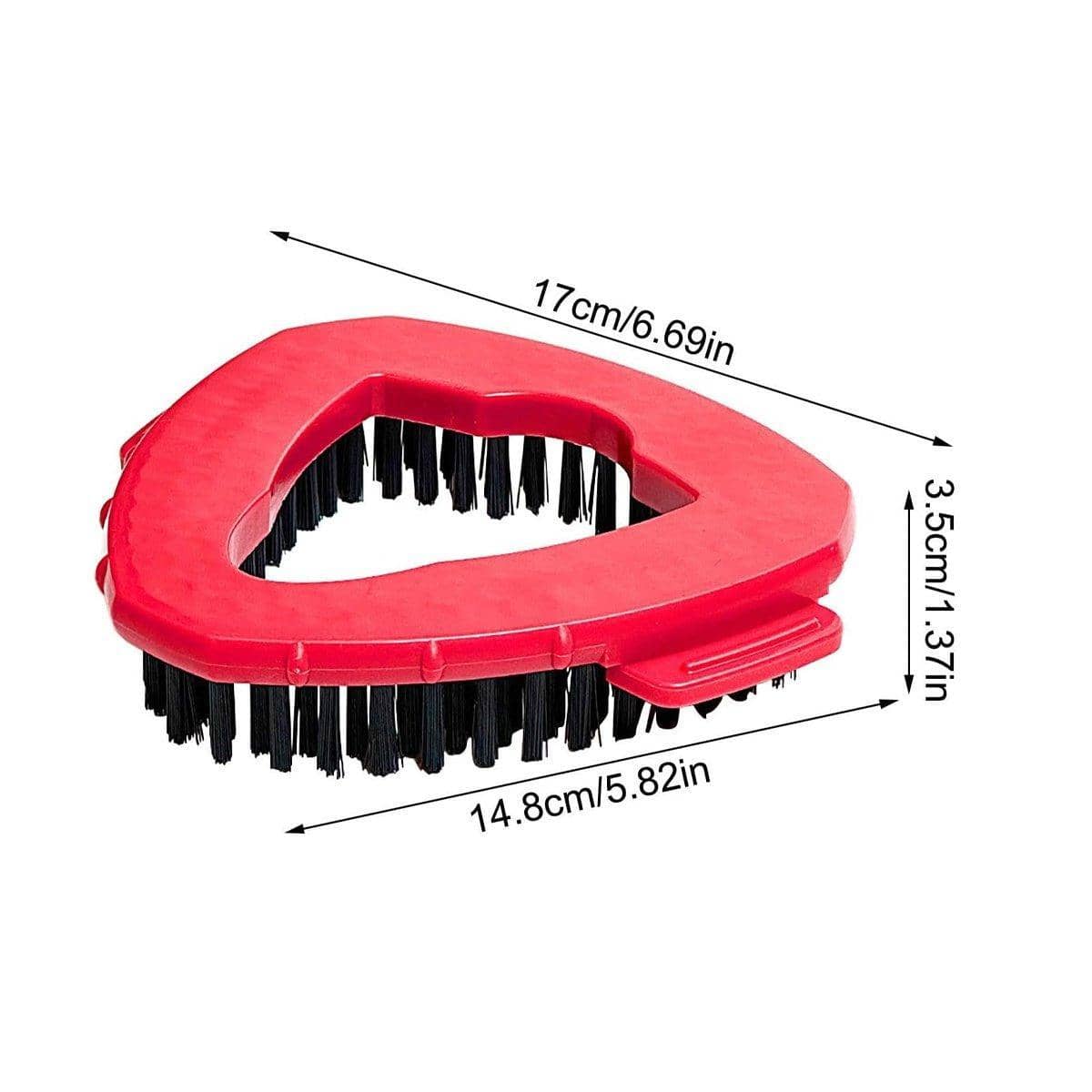 Triangle Rotating Mop Head Replacement Brush, Pack of 2 - Red - view 3