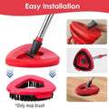 Triangle Rotating Mop Head Replacement Brush, Pack of 2 - Red - view 5