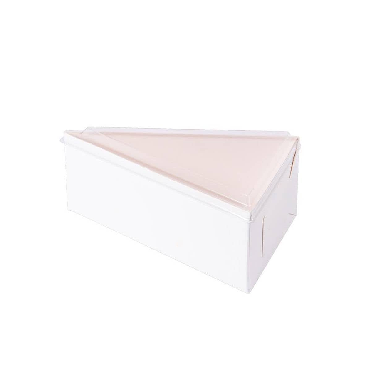 Triangular Cardboard Cake Slice Box, Pack of 50 Dessert Takeaway Pastry Container - view 2