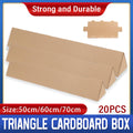 Triangular Corrugated Carton Mailing Boxes, Pack of 20 - 70 x 10 x 10cm - view 2