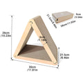 Triangular Foldable Cat Scratching Board, Corrugated Cardboard Scratcher with Wood Grain Edge - view 3