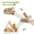 Triangular Foldable Cat Scratching Board, Corrugated Cardboard Scratcher with Wood Grain Edge - view 4