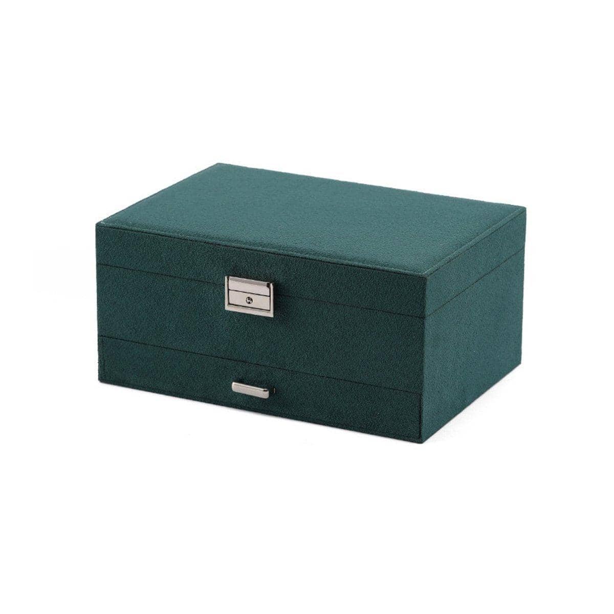 Triple Layer Jewellery Storage Box with Lock and Flannel Exterior - view 5