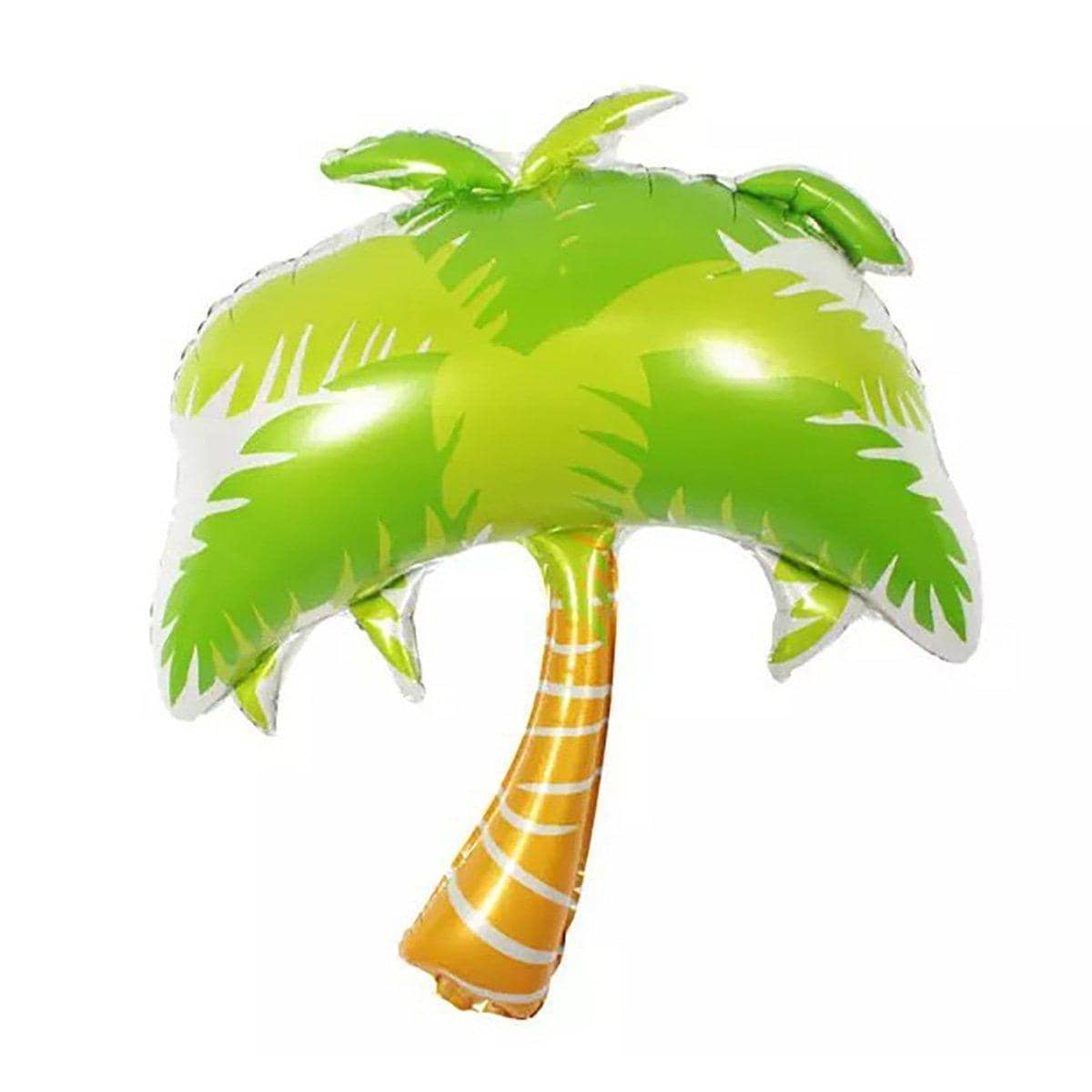 Tropical Aluminium Foil Balloons, Pack of 5 - Coconut Palm