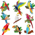Tropical Parrot Hanging Party Decorations - Pack of 9